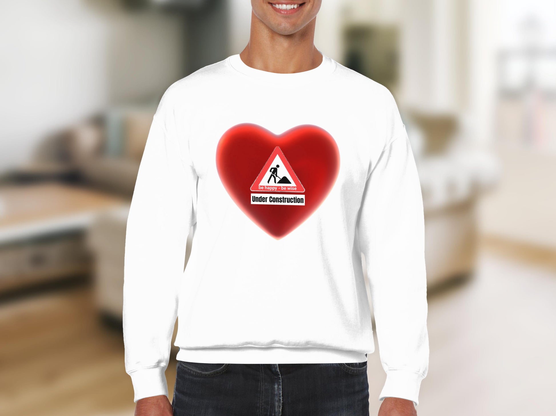 Under Construction Heart Sweatshirt product