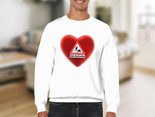 Under Construction Heart Sweatshirt product