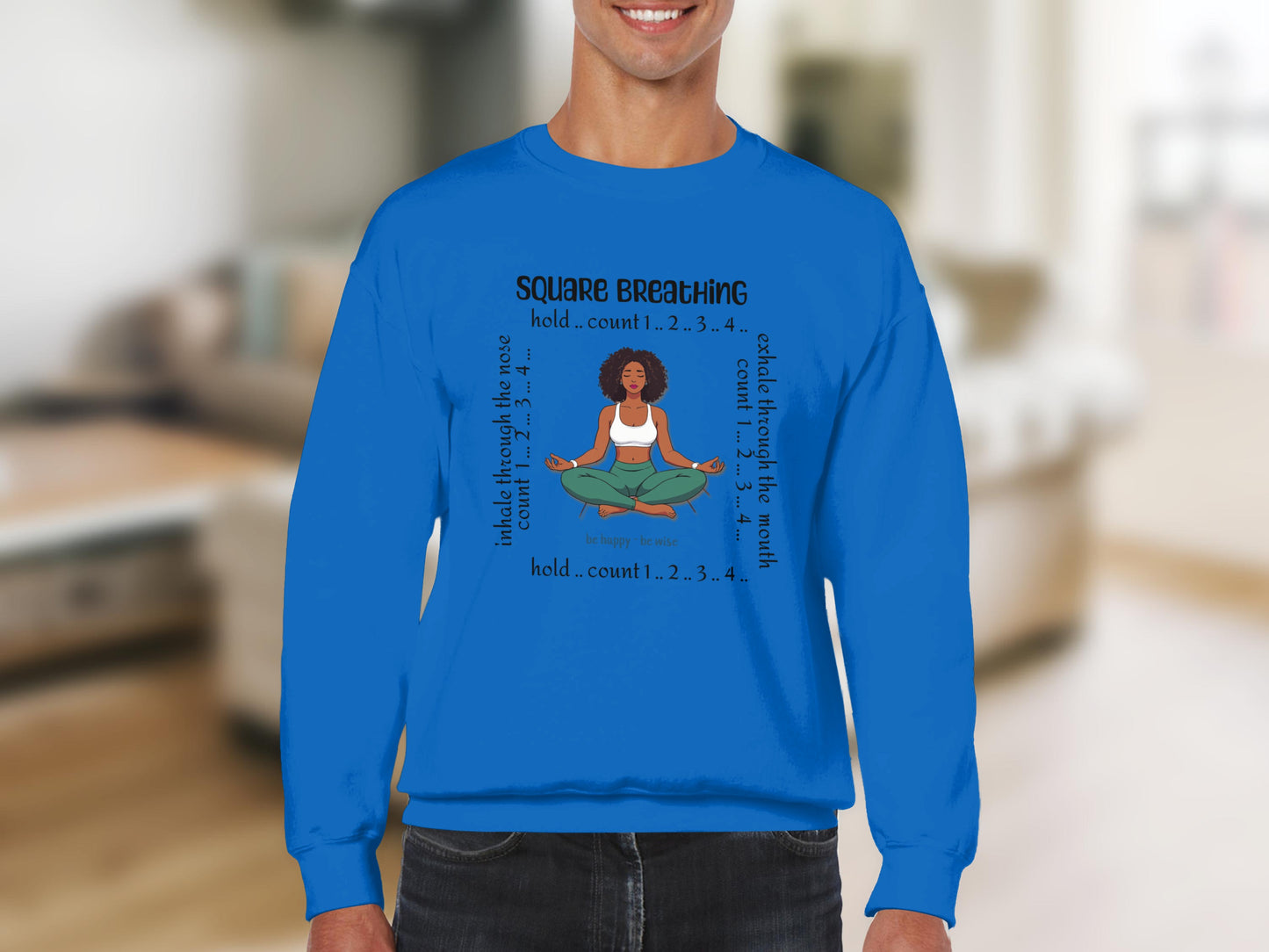 Square Breathing Exercise Graphic Sweatshirt