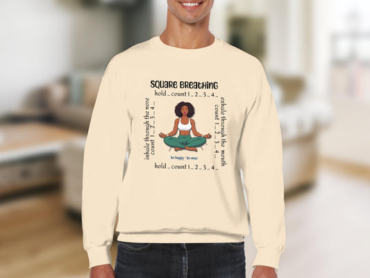 Relaxing Square Breathing Technique Sweatshirt