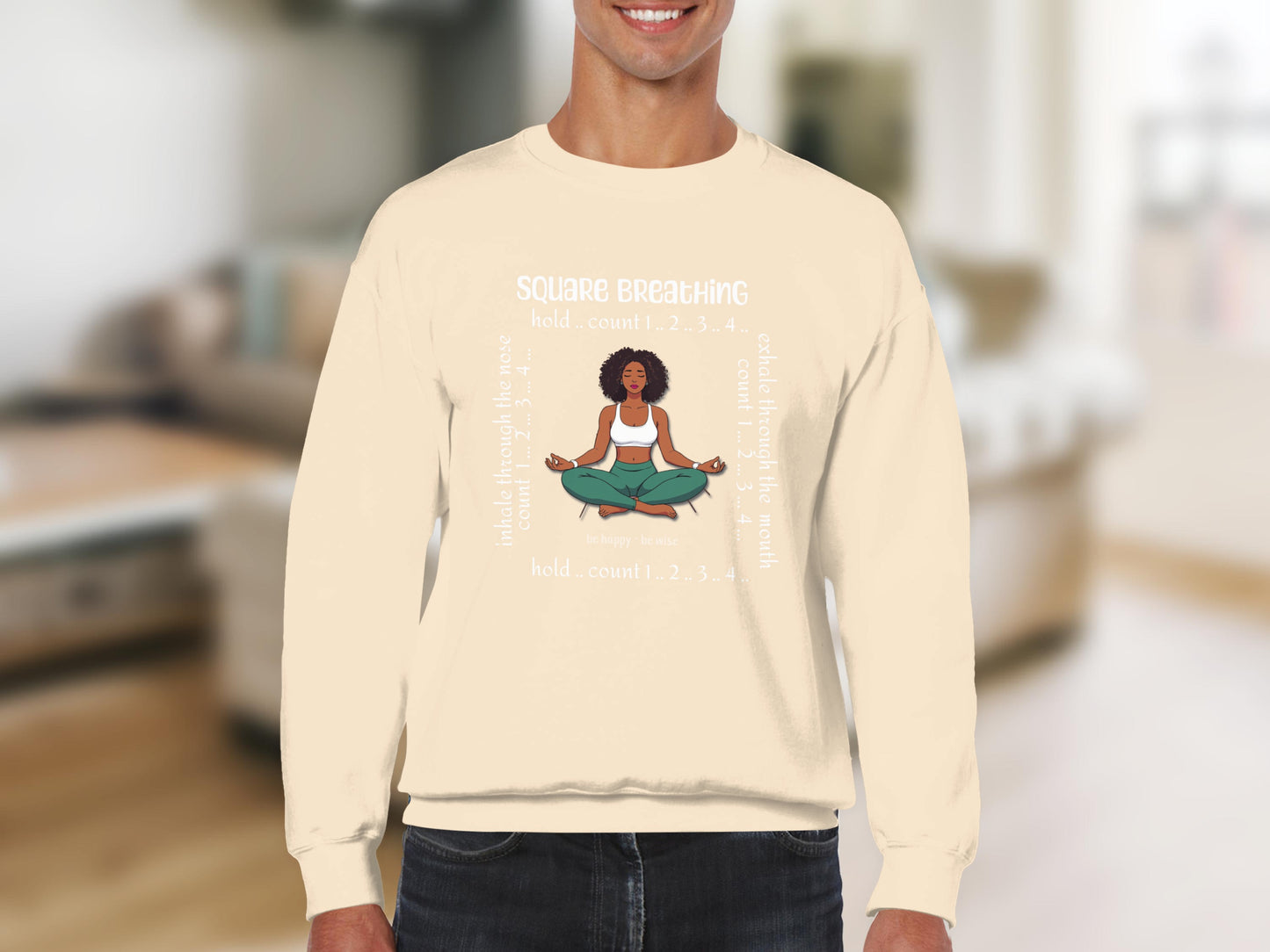 Square Breathing Meditation Guide Sweatshirt