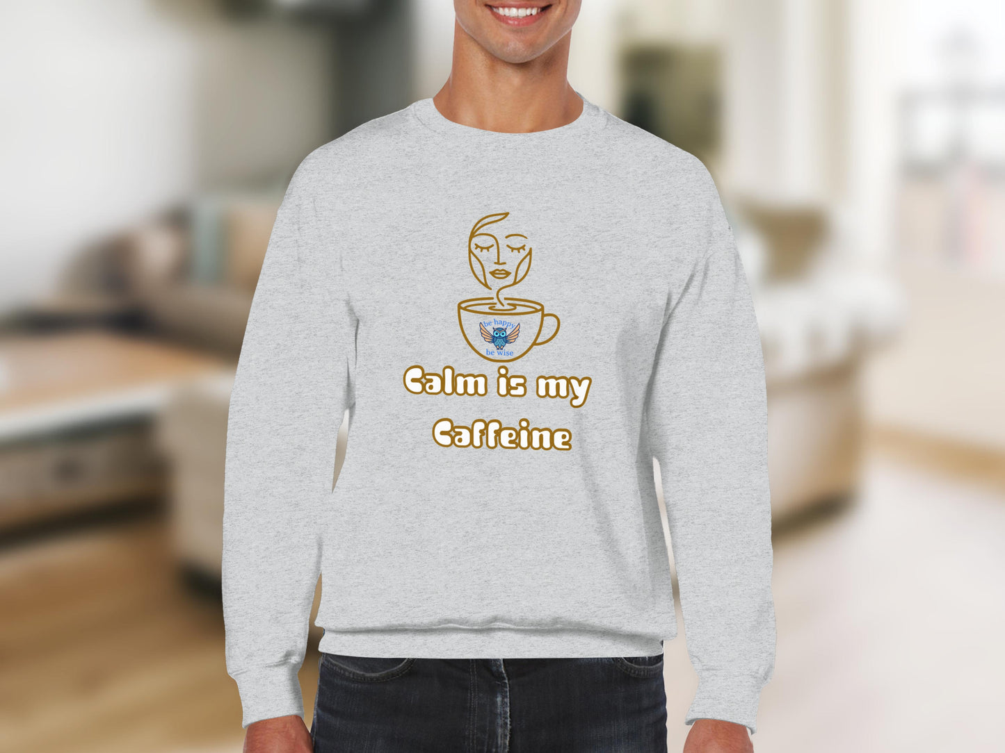 Calm is my Caffeine Graphic Long Sleeve Shirt